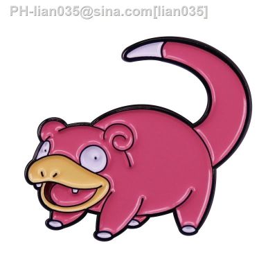Slowpoke Brooch Cute Pink Elf Badge Game Animation Fans Accessories