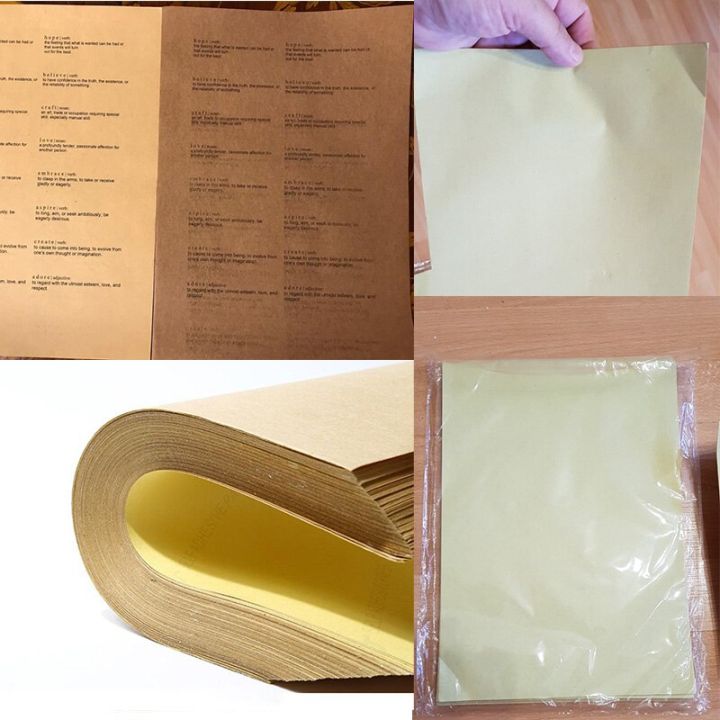 50-sheets-package-a4-dark-light-brown-kraft-paper-carton-color-sticker-sticker-inkjet-laser-printing-self-adhesive-label-paper