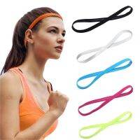 5Pcs Simple Unisex Sports Hairband Non-Slip Silicone Strip Sweat Guide Elastic Headbands Yoga Running Fitness Hair Accessories