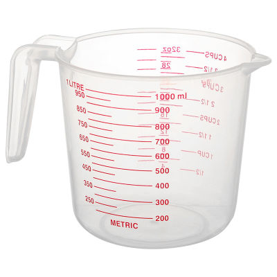 ถ้วยตวง ถ้วยพลาสติก 1000ml / 4 Cup MEASURING CUP 1000ML แก้วตวง แก้วตวงน้ำ ถ้วยตวงชงกาแฟ ถ้วยตวงของเหลว ถ้วยตวงแป้ง