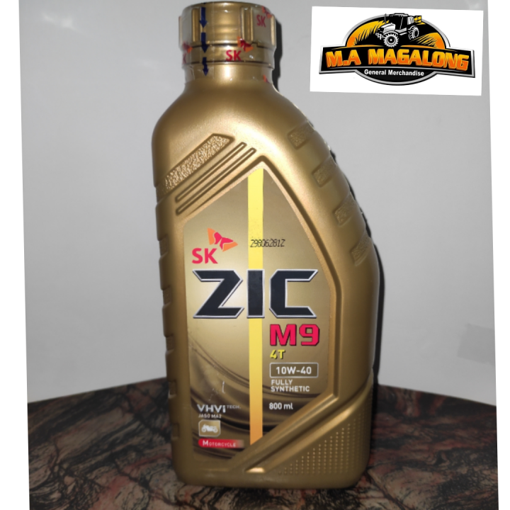 ZIC M9 4T 10W-40 FULLY-SYNTHETIC ( MOTORCYCLE ) 800ML | Lazada PH