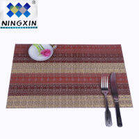 Ceramic Spoon Stand Environmental Protection Placemat 30*45cm PVC Western Ho Heat Insulation Taslin New Woven Table Mat