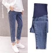 Quần chùm bụng thai Quần jeans rộng quần thai sản cho trang phục nữ bà bầu