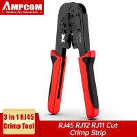 AMPCOM( ROVLL) เครื่องมือจีบ RJ45และ RJ12, RJ11คีมตัด Stripper สายเคเบิลเครือข่าย CrimpTool สำหรับเครื่องวัด4P 6P 8P RJ-11/RJ-12 RJ-45