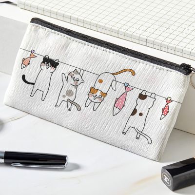 New Fashion Women and Men Funny Cute Cat And Dog Cartoon Picture Coin Purse Girls Wallet Pouch With A Zipper Small Canvas Bag