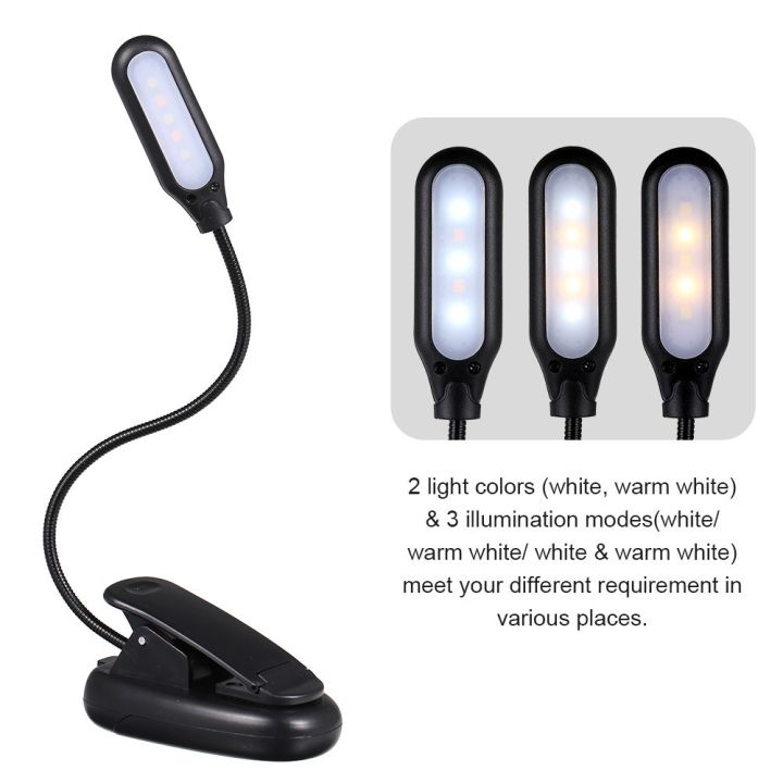 3pcs-5leds-2-light-colors-3-illumination-modes-table-lamp-desk-light-with-clamp-clip-base-flexible-bendable-bendy-tube-battery