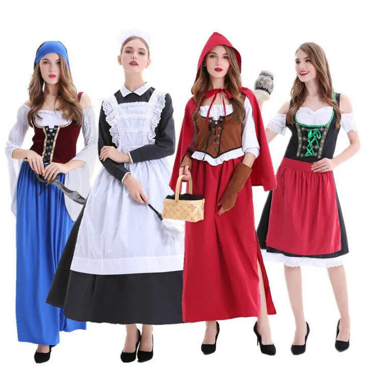 Ladies Oktoberfest Beer Maid / Wench German Bavarian Fancy Dress Costume