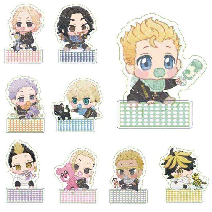 peacock-โมเดลฟิกเกอร์อะคริลิค-คอสเพลย์-tokyo-revengers-manjiro-ken-takemichi-hinata-atsushi-chibi-ของเล่น-สําหรับเก็บสะสม