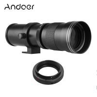 Andoer กล้อง MF Super เทเลโฟโต้ซูมภาพเลนส์ F/8.3-16 420-800มม.พร้อมแหวนรองเลนส์กล้องถ่ายรูปด้าย Universal 1/4เปลี่ยนแทนที่สำหรับแคนนอน EF-Mount EOS 80D 77D 70D 60D 60Da 50D 7D 6D 5D T7i T7s T6s t6i T6 T5i T5 T4i T3i T3 T2i SL2 SL1