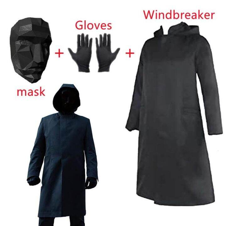 Movie Squid Game Boss Cloak Cosplay Costume Round Six Villain Person In