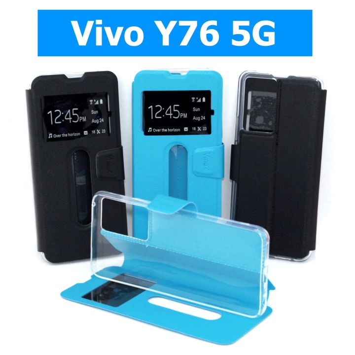 เคส Vivo Y76 5G - เคสฝาพับ วีโว่ โชว์เบอร์ วางตั้งได้