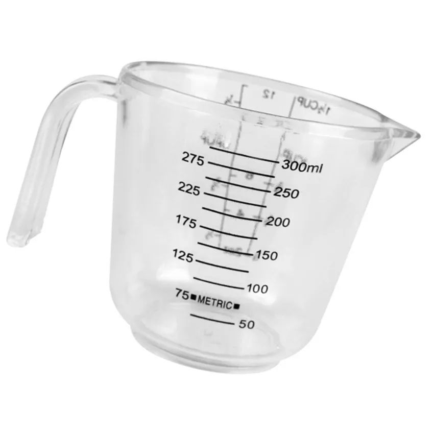 Manunclaims Glass Measuring Cup, Heat-Resistant Borosilicate Glass Graduated Beaker Mug with Handle for Milk, Wine, Hot or Cold Liquid, Microwave