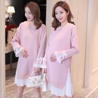 【DT】hot！ Pregnancy Maternity Dresses Sleeve Gown Fashion Outwear