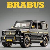 1:24 BRABUS Benz G65โมเดลรถของเล่นเด็ก,โมเดลรถของเล่นสำหรับเด็กผู้ชายรถออฟโรดโมเดลรถยนต์ขนาดเล็กโลหะ