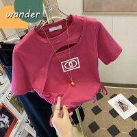 WANDER เสื้อผ้าเด็กผญ เสื้อเด็กหญิง การออกแบบสีทึบแฟชั่นเกาหลี เสื้อเชิ้ตทรงสลิมผ้าฝ้ายระบายอากาศสำหรับเด็กผู้หญิง23717