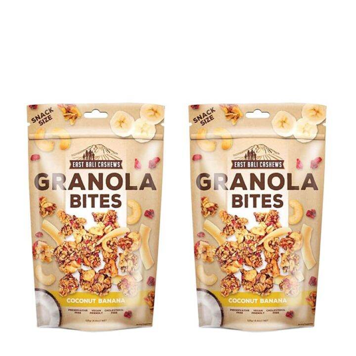 East Bali Cashews Granola Bites Coconut Banana 125gr Lazada Indonesia