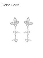 Vivienne Westwood DODOGOGO Butterfly Earrings Feminine Light Luxury High-end Earrings 2023 New Niche Ear Clip Unique Earrings