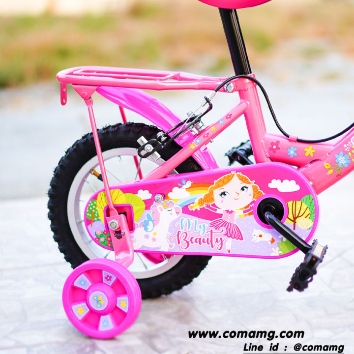 จักรยานเด็ก-12นิ้ว-จักรยานturbo-จักรยานเด็กผู้หญิง-สีชมพู-ของใหม่
