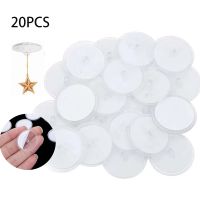 20PCS Self-adhesive Small Disc Hook Ceiling Transparent Strong Hook Christmas Seamless Hanging Flag Hooks Household Products