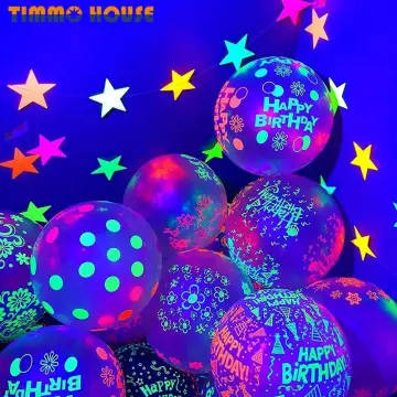 20pcs 12inch Luminous Star Fluorescent Balloons Glow In The Dark