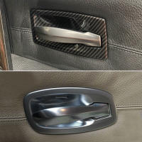 คาร์บอนสไตล์ภายในรถประตู Handle Bowl กรอบสติกเกอร์สำหรับ BMW 5 Series E60 2004 2005 2006 2007 2008 2009 2010