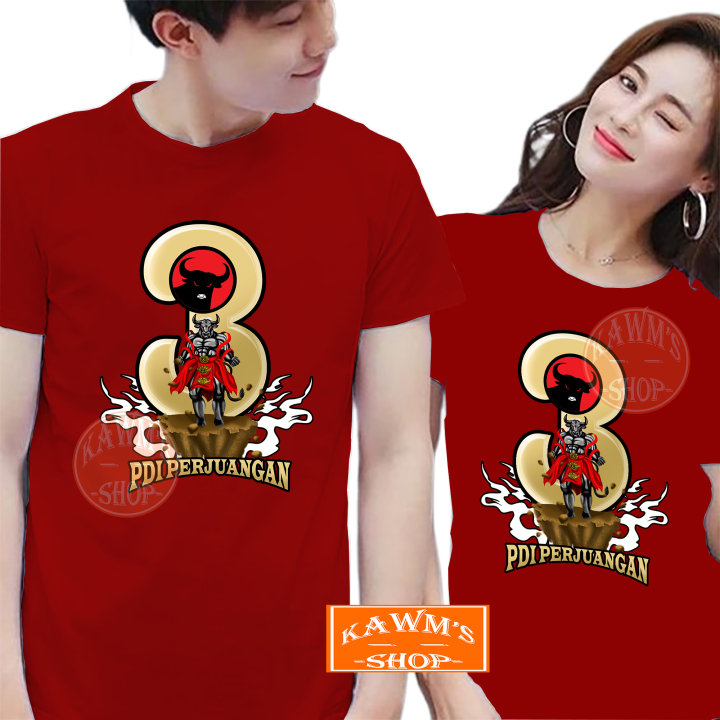 Kaos Ditro Baju Lengan Pendek Pdi Perjuangan Motif Banteng Bisa Untuk