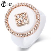 New Big Oversize Women Rings Healthy Comforfit Never Fade Color Fashion Jewelry Gift CZ Crystal Women Rings Chrismas Gift