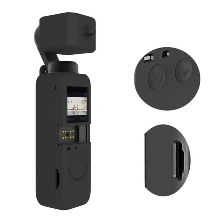 puluz-2-in-1-soft-silicone-cover-protective-case-set-for-osmo-pocket-2-handheld-gimbal-camera