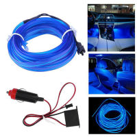 EL Wire Car Interior Atmosphere Ambient Light Tube LED Strip Flexible Neon Lamp Glow String Light For Car Decoration Car Styling