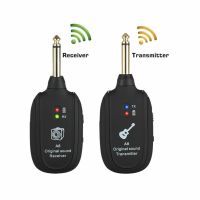 ♈☃❣ A8 UHF Guitar Wireless System Transmitter Receiver Built-in Rechargeable wireless guitar transmitter for guitar accessories