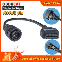 A+ Full Pin Me-rcedes B-E-NZ Sprinter 14pin To 16pin 14 Pin To Obdii Obd2 Obd 2 16 Pin Adapter