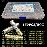 ❅◎ 15 Kinds 150pcs 5x20 Fast-blow Glass Tube Fuse Auto Car Glass Tube Fuses Assorted Kit 5X20 fusiveis 0.1A-30A Household Fuse