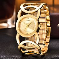 European and trendy fashion watch personality lady bracelet steel belt pair of water diamond English