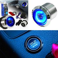 Universal for Car Engine Start Push Button Switch Ignition Starter Kit Blue LED Car Check Eengine Light