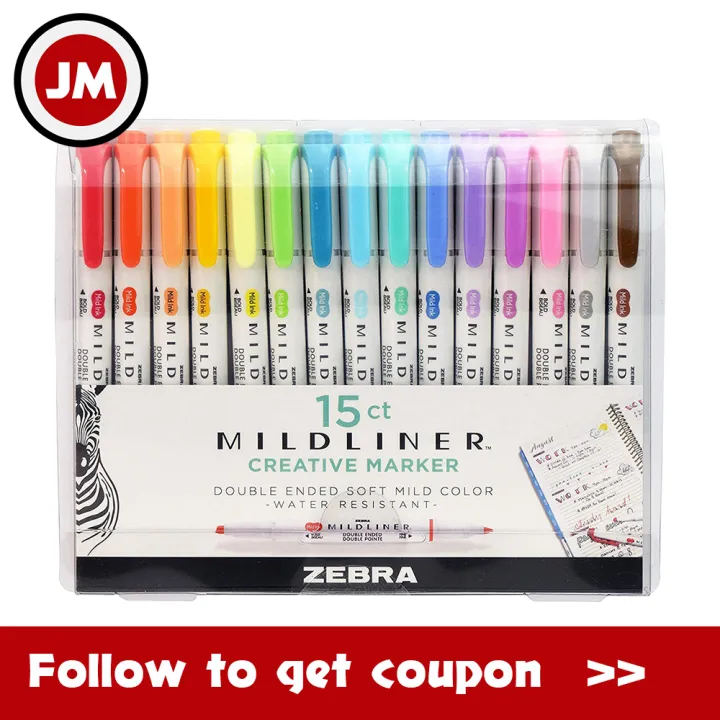 Zebra Pens Mildliner Double Ended Highlighters Bold Fine Point Assorted