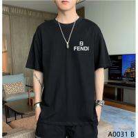 STOK BERSEDIA เสื้อยืดผ้าฝ้าย100% BAJU LAWA BESAR LENGAN PENDEK FENDI ใช้ได้ทั้งชายและหญิงแฟชั่นโรงงาน A0031เสื้อลำลองดีที่สุด