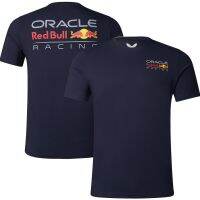 Oracle New 2023 Camiseta Red Bull Racing Grande Logo T-shirt Summer Short Sleeve Moda Homem Roupas Tops F1 Team Camisetas Infantis Femininas fashion T-shirt