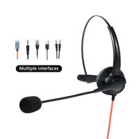 XD018 Call Center Headset with Mic Service Headphone Telephone Wired Phone Headset Retractable Headband Traffic Computer