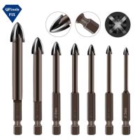 ► Tungsten Carbide Glass Drill Bit Set Alloy Carbide Point with 4 Cutting Edges Tile amp; Glass Cross Spear Head Drill Bits