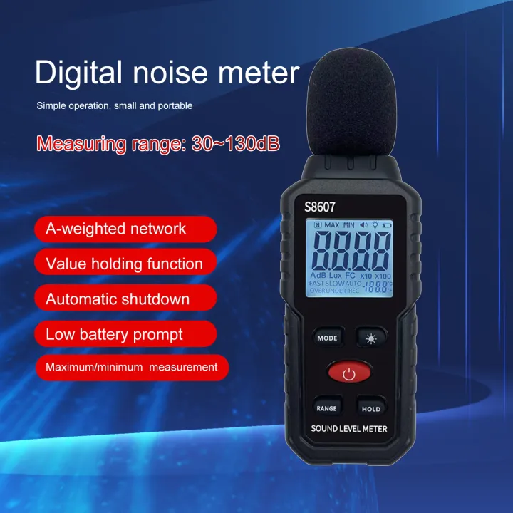 kangshaibi 1 Set Noise Meter LED Display Handheld Noise Measuring High