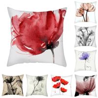 （ALL IN STOCK XZX）Chinese pillowcase, cute floral cushion, used for home sofa decoration, throw pillowcase   (Double sided printing with free customization of patterns)