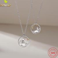 Platinum Plating Little Prince Fox Couple Necklace For Women Men 925 Sterling Silver Valentines Day Present Birthday Jewelry
