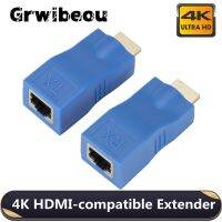 【Corner house】1คู่ RJ45 4K ส่วนขยายที่รองรับ HDMI สูงสุด30M ผ่าน CAT5e Cat6เครือข่าย Ethernet LAN สำหรับ HDTV HDPC DVD PS3 STB