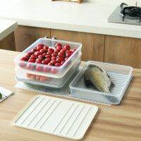 (cerci household goods)ตู้แช่แข็ง FoodContainer วางซ้อนกันได้อาหาร Saverwith ฝาตาราง Plasticlayer ปิดผนึกกล่องโปร่งใส