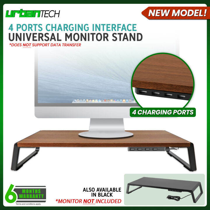 Aluminum Universal Desktop Monitor Stand with 4 Ports USB Charging ...