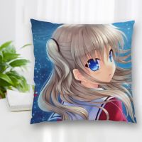 （ALL IN STOCK XZX）High quality customized Charlotte anime square pillowcase zippered bedroom home pillowcase 20X20cm 35X35cm 40x40cm   (Double sided printing with free customization of patterns)