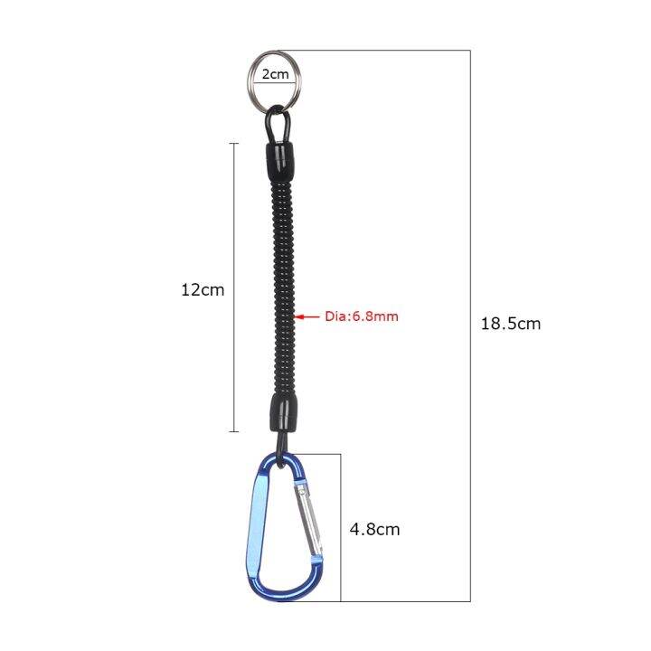 1pc-tactical-retractable-elastic-rope-security-hiking-camping-anti-lost-keychain-fishing-lanyards-outdoor