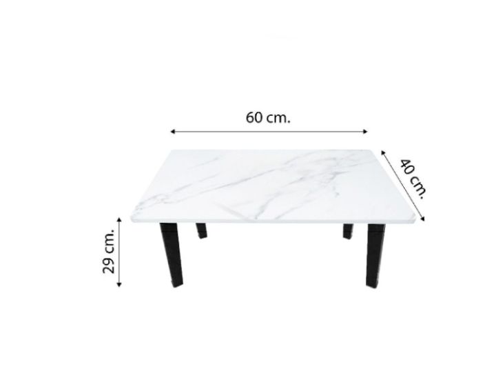 ขายtableโต๊ะพับญี่ปุ่นลายหินอ่อนขาวขนาด40x60cmโต๊ะทำงาน