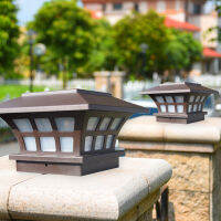 Solar Column Headlight LED Outdoor Lighting Fence Gate Pillar Garden Chinese Style Decor Lamp Waterproof Courtyard Porch Lawn