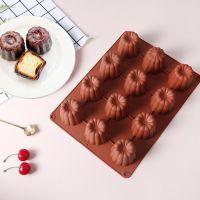 15 Cavity Silicone Mold Canneles Bordelais Fluted Cake Mold Muffin Cupcake Baking Tray Dessert Pastry Cake Decorating Tools